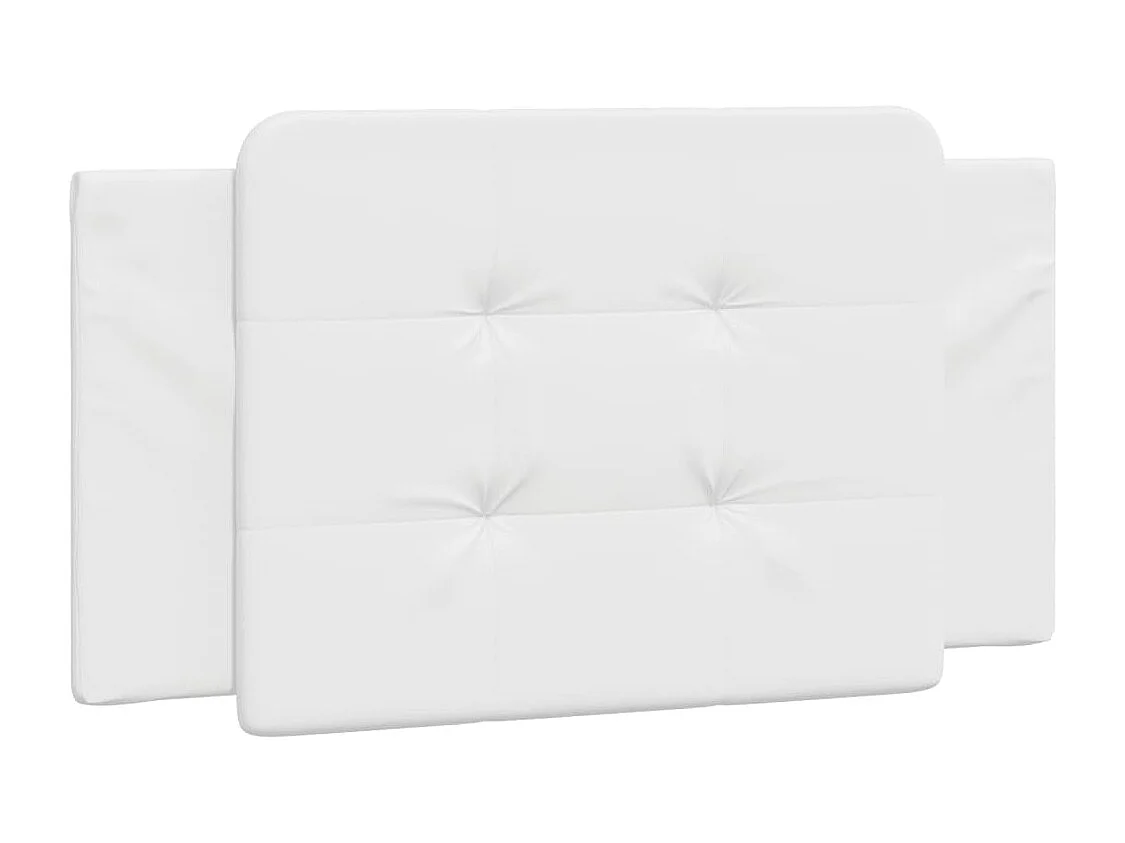 Coussin de tête de lit blanc 100 cm similicuir