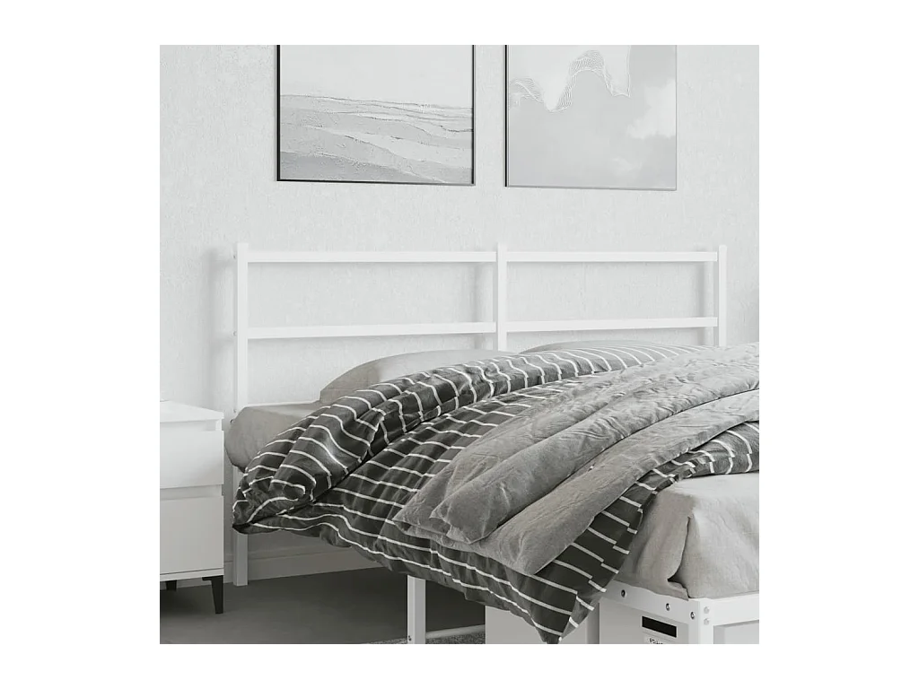 Testiera in Metallo Bianco 160 cm