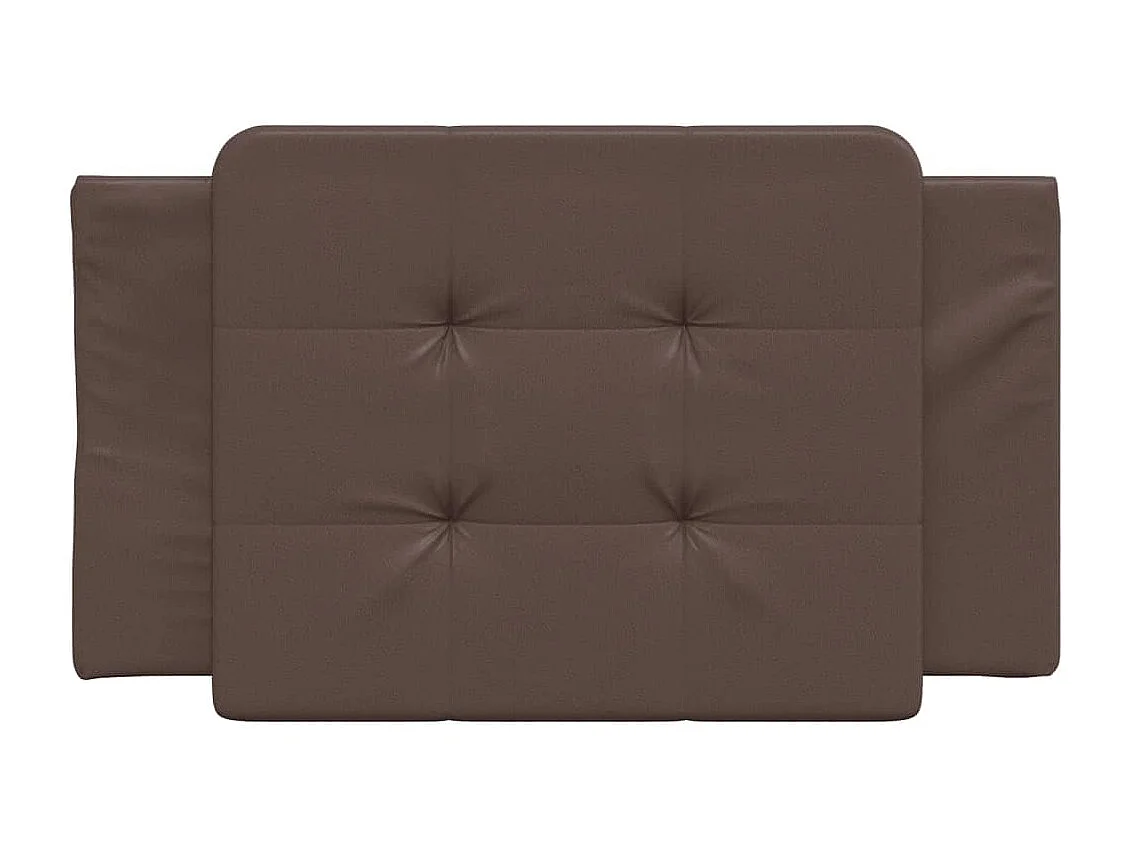 Coussin de tête de lit marron 90 cm similicuir