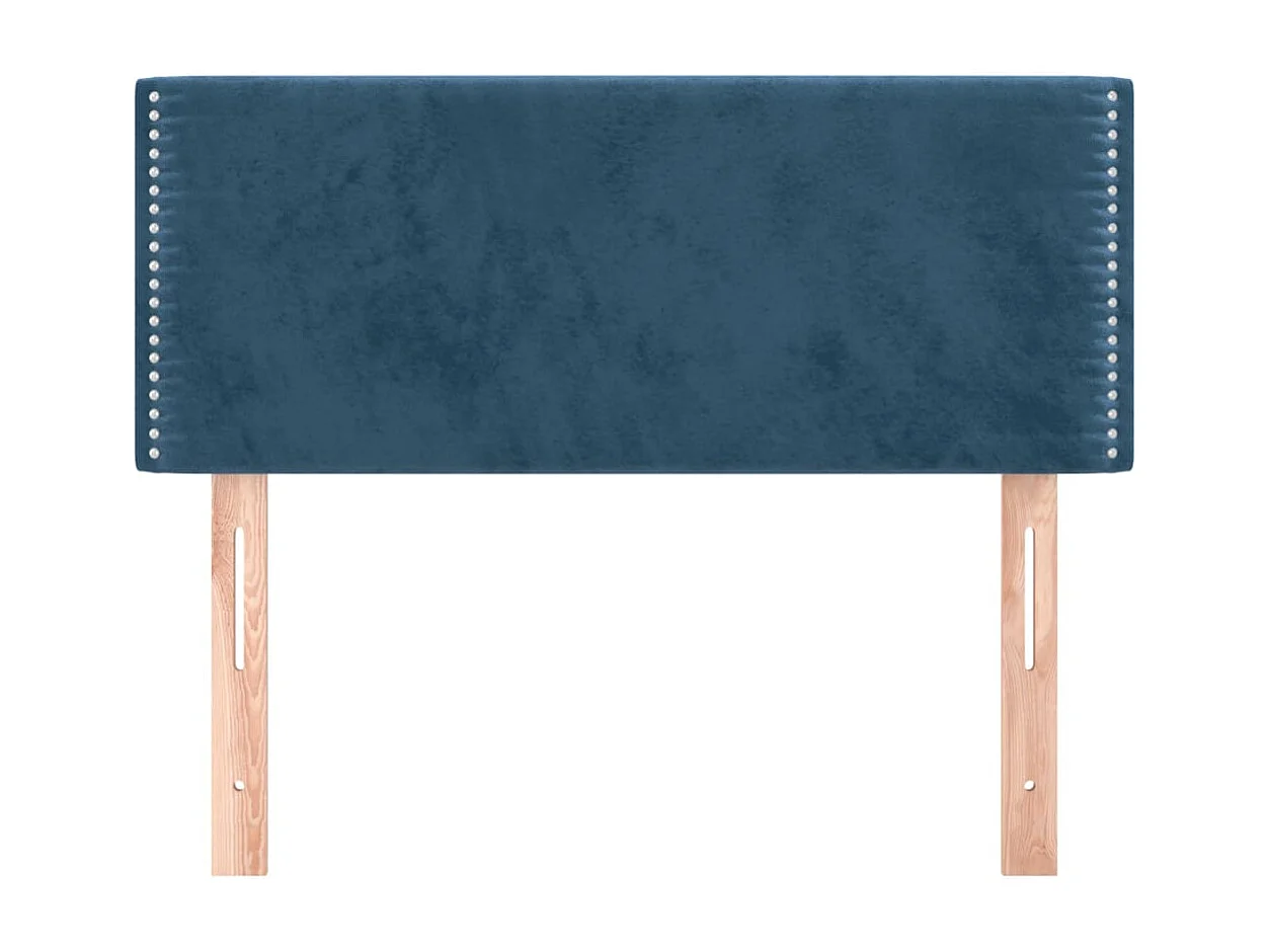 Tête de lit Bleu foncé 100x5x78/88 cm Velours