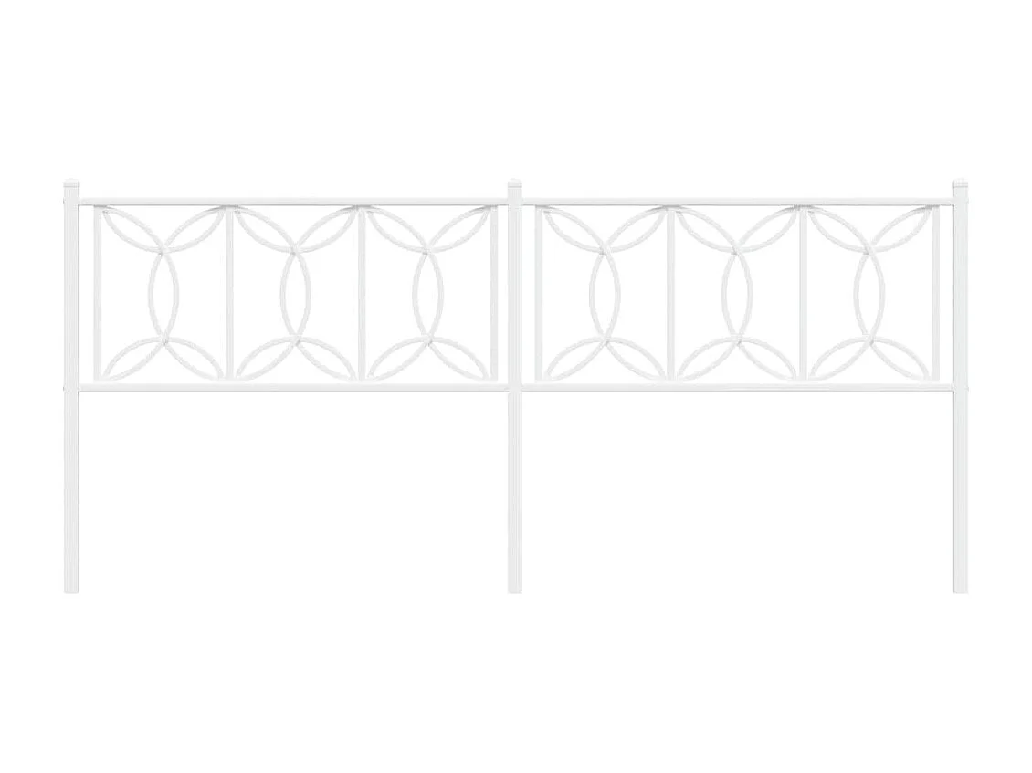 Testiera in Metallo Bianco 193 cm