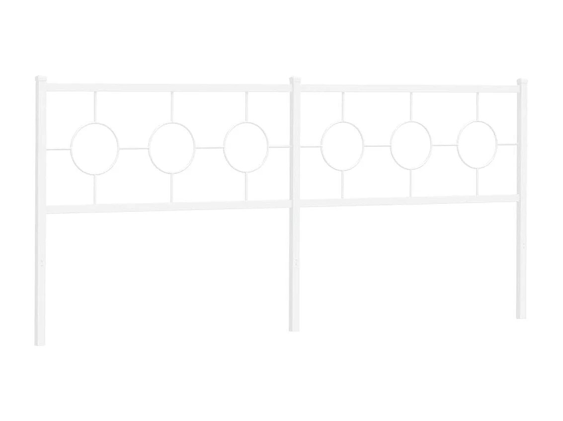 Testiera in Metallo Bianco 200 cm