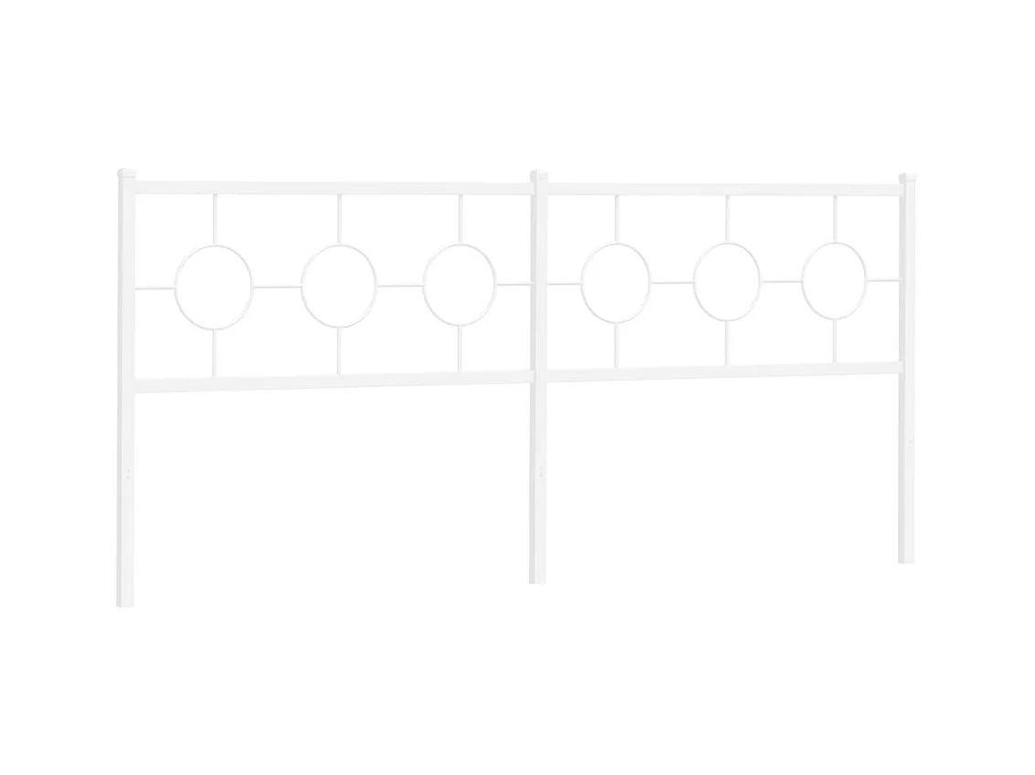 Tête de lit métal blanc 200 cm