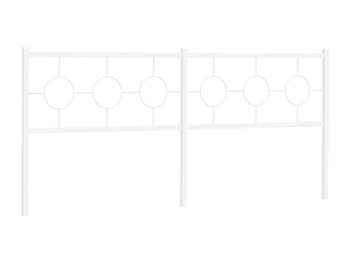Tête de lit métal blanc 200 cm