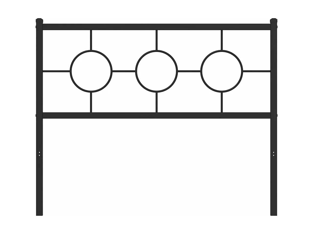 Kopfteil Metall Schwarz 107 cm