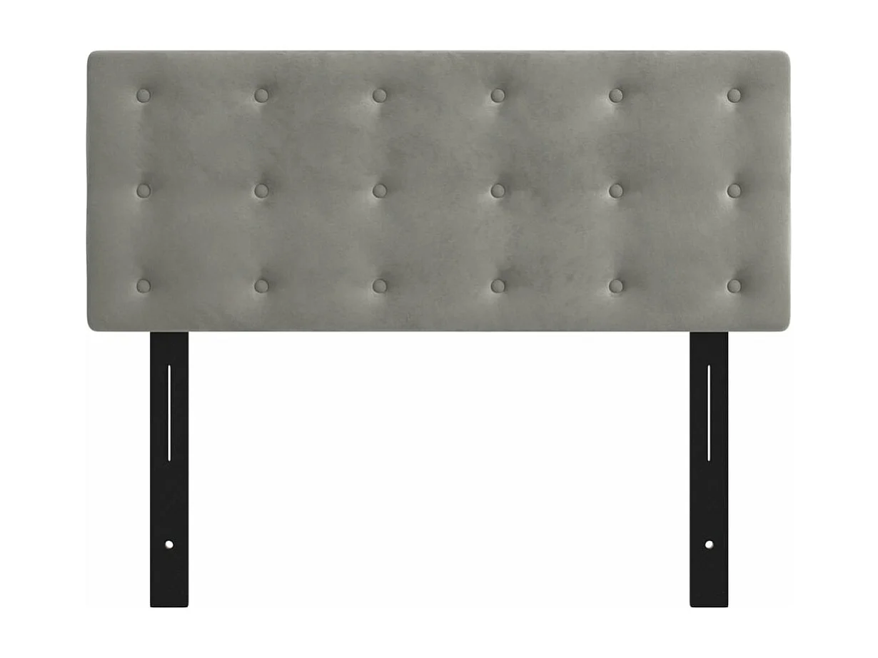 Kopfteil Hellgrau 100x5x78/88 cm Samt