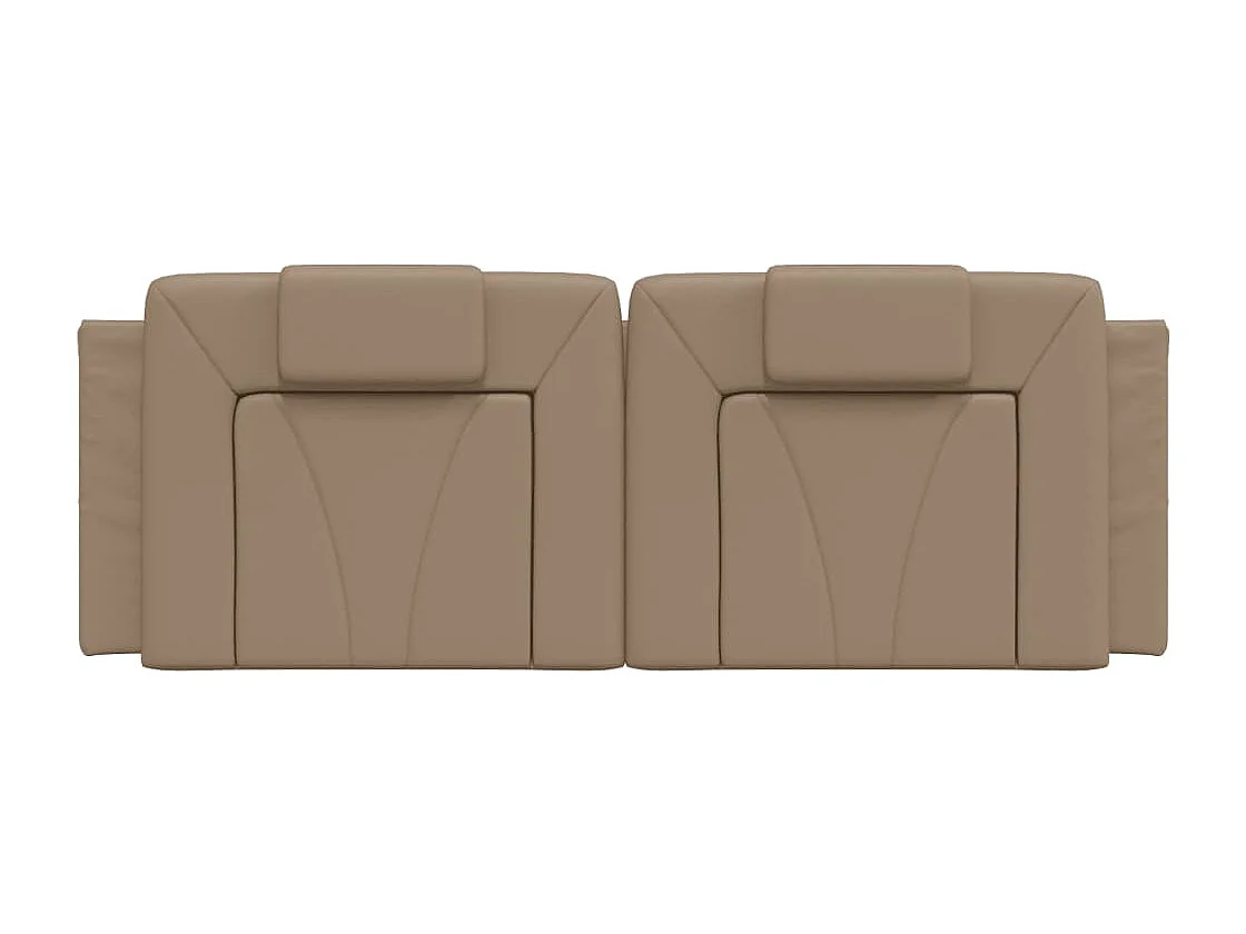 Almofadão de cabeceira 140 cm couro artificial cappuccino