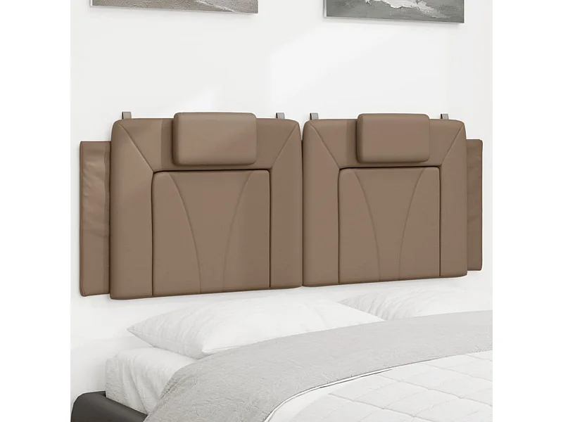 Coussin de tête de lit cappuccino 140 cm similicuir
