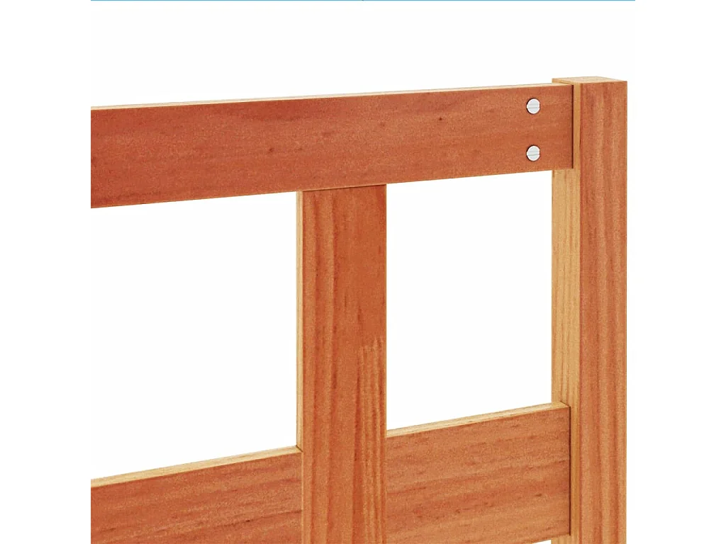 Hoofdbord 135 cm massief grenenhout wasbruin