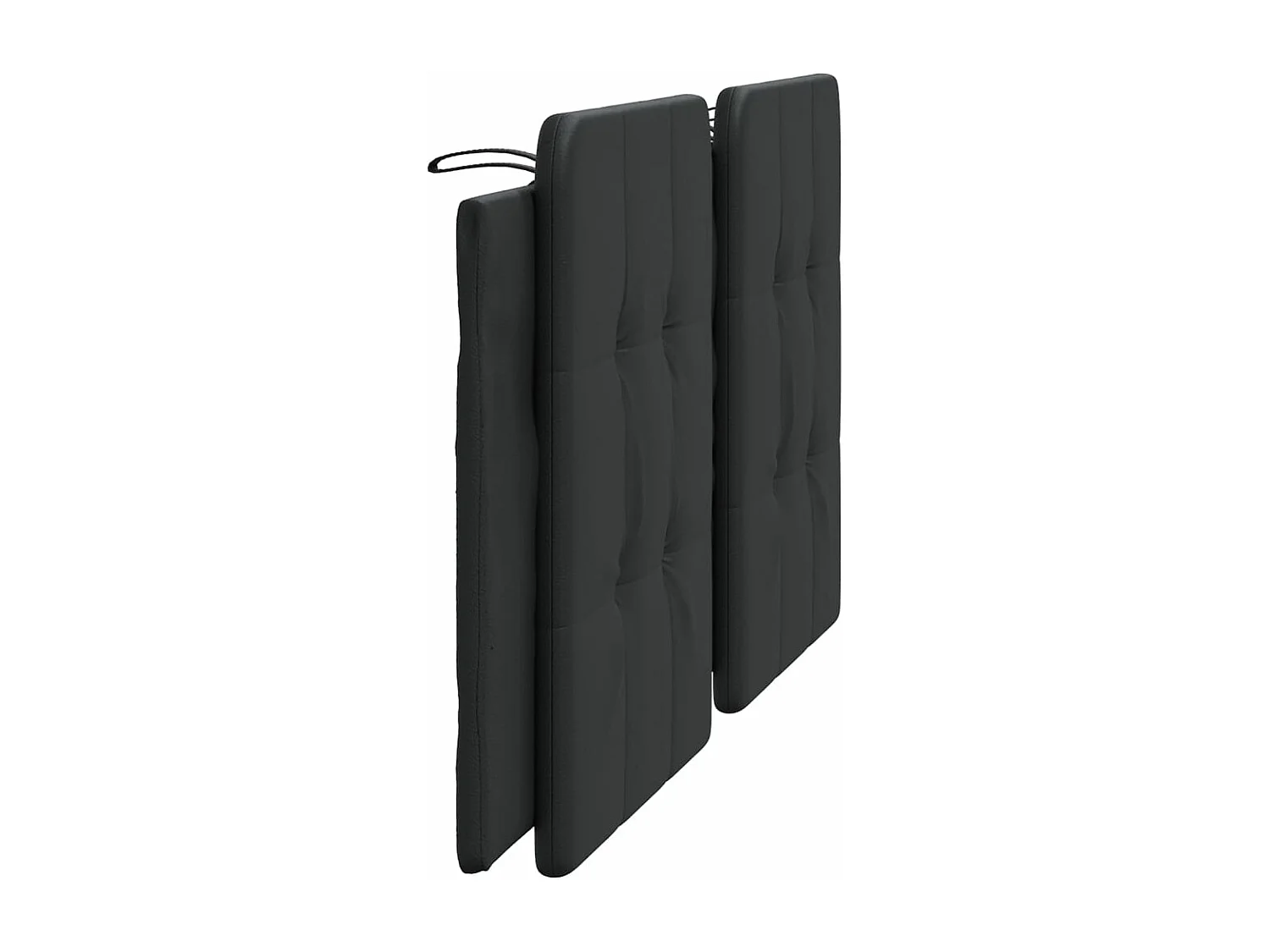 Coussin de tête de lit noir 180 cm similicuir