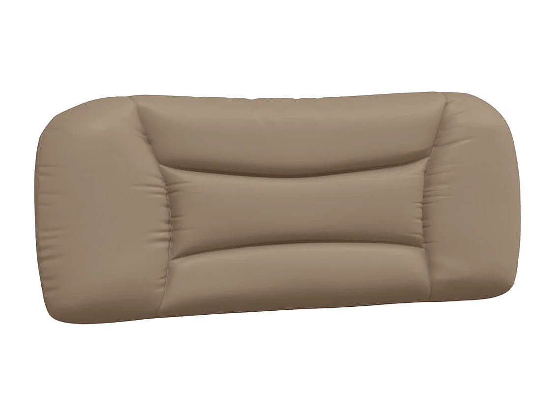 Almofadão de cabeceira 100 cm couro artificial cappuccino