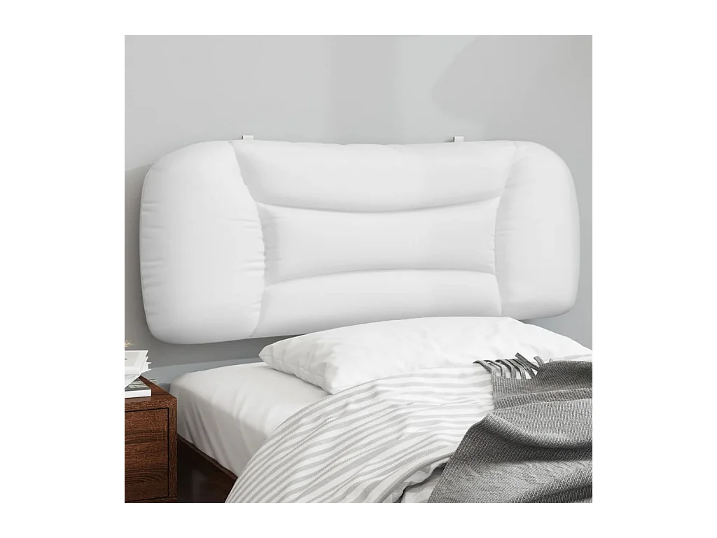 Cuscino Testiera Bianco 100 cm in Similpelle