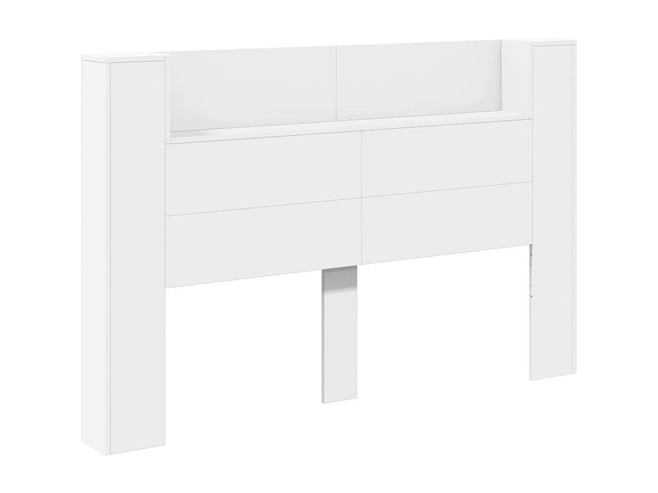 Armário de cabeceira com luzes LED 160x16,5x103,5 cm branco