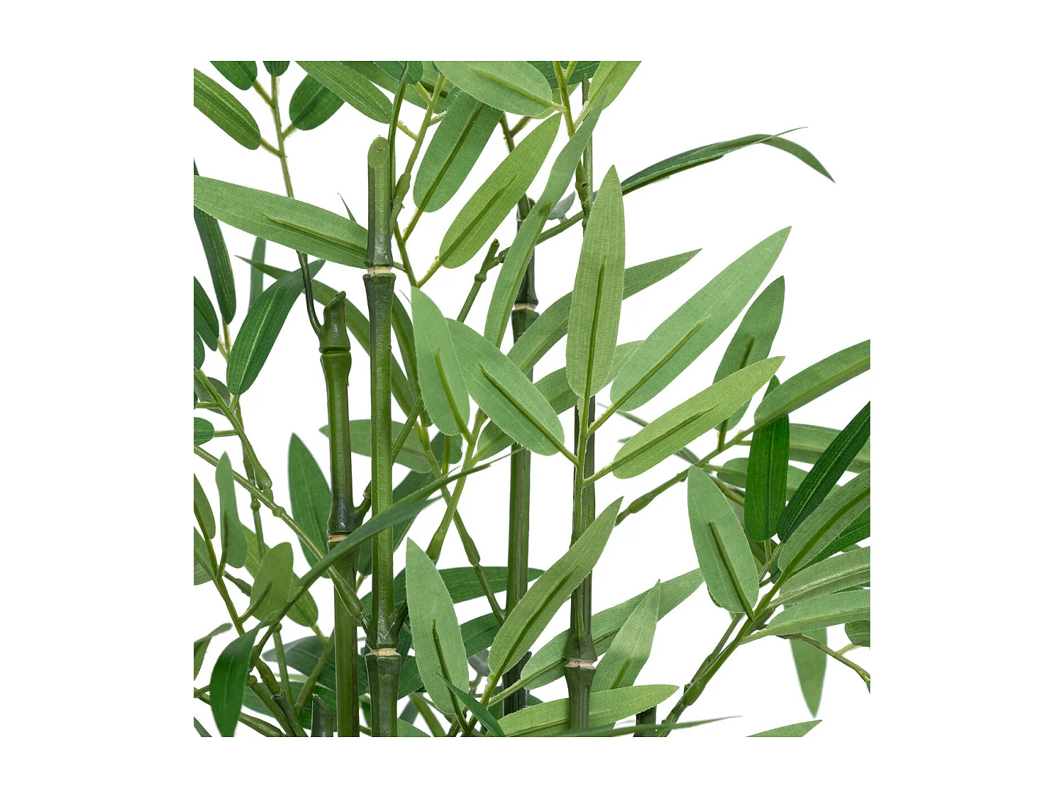 Plante artificielle Bambou dans un Pot en fibres naturelles D 32 x H 46 cm