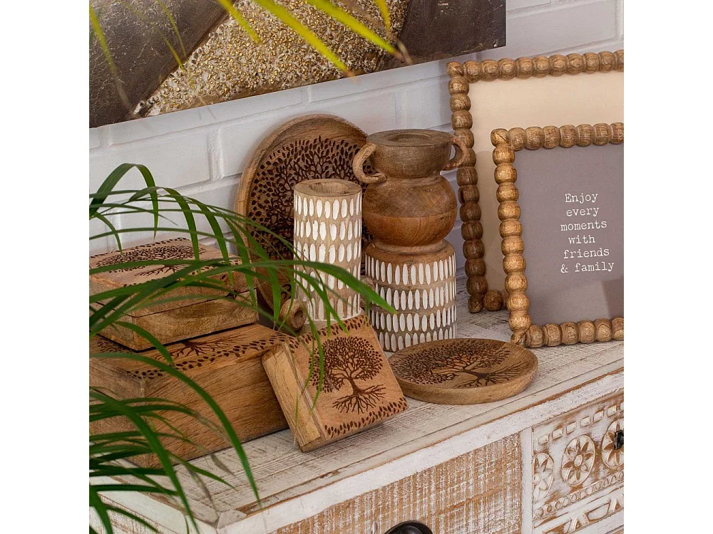 Boites gigognes en bois Arbre de vie (Lot de 3)