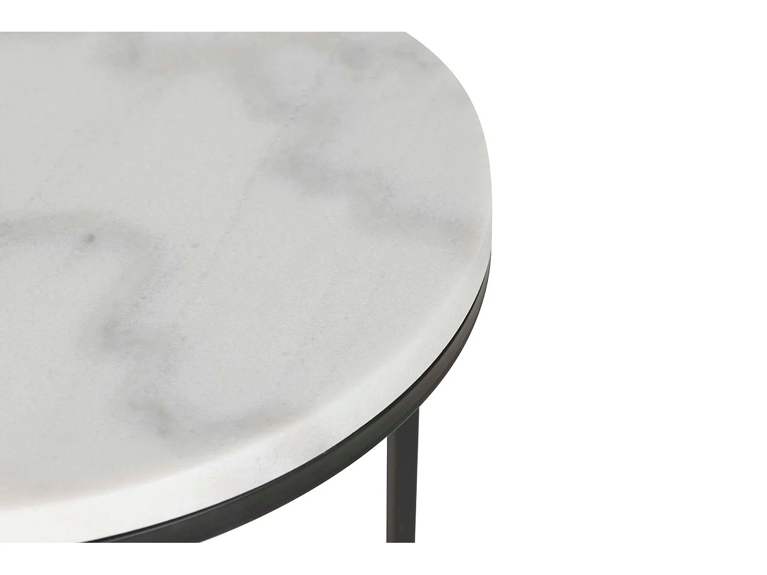 Set 2 Mesas Metal Marmol Negro 41x41x50 35x35x43cm