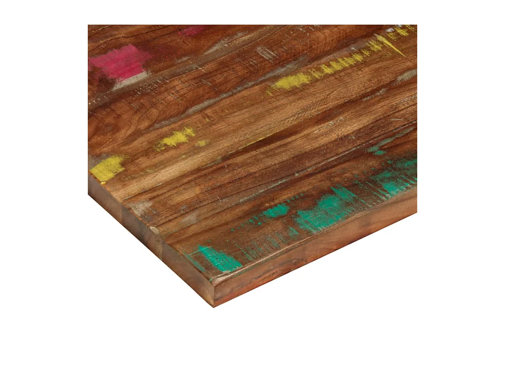 Dessus de table 100x60x3,8cm rectangulaire bois massif récupéré