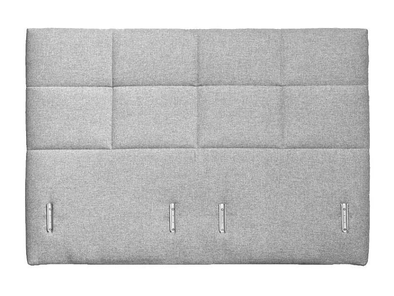 Tête de lit 160 cm en tissu capitonné gris clair pour lit 160 – AISHA