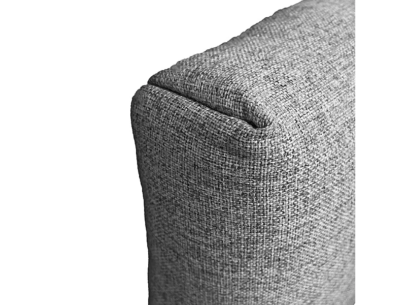 Tête de lit 160 cm en tissu capitonné gris clair pour lit 160 – AISHA