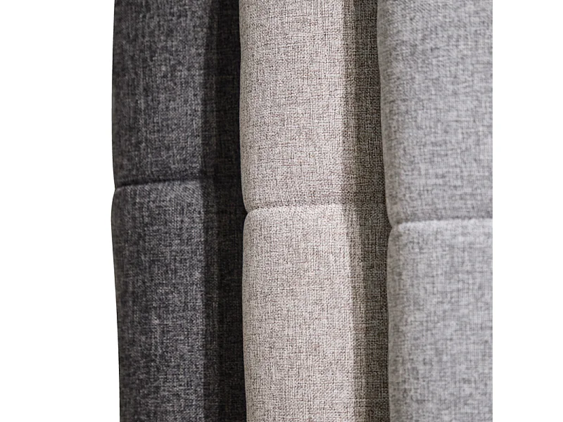 Tête de lit 160 cm en tissu capitonné gris clair pour lit 160 – AISHA