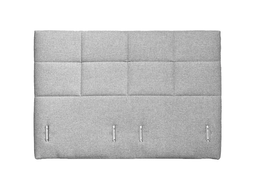 Tête de lit 160 cm en tissu capitonné gris clair pour lit 160 – AISHA
