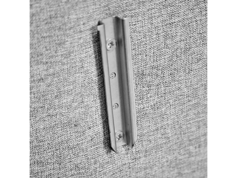 Tête de lit 160 cm en tissu capitonné gris clair pour lit 160 – AISHA