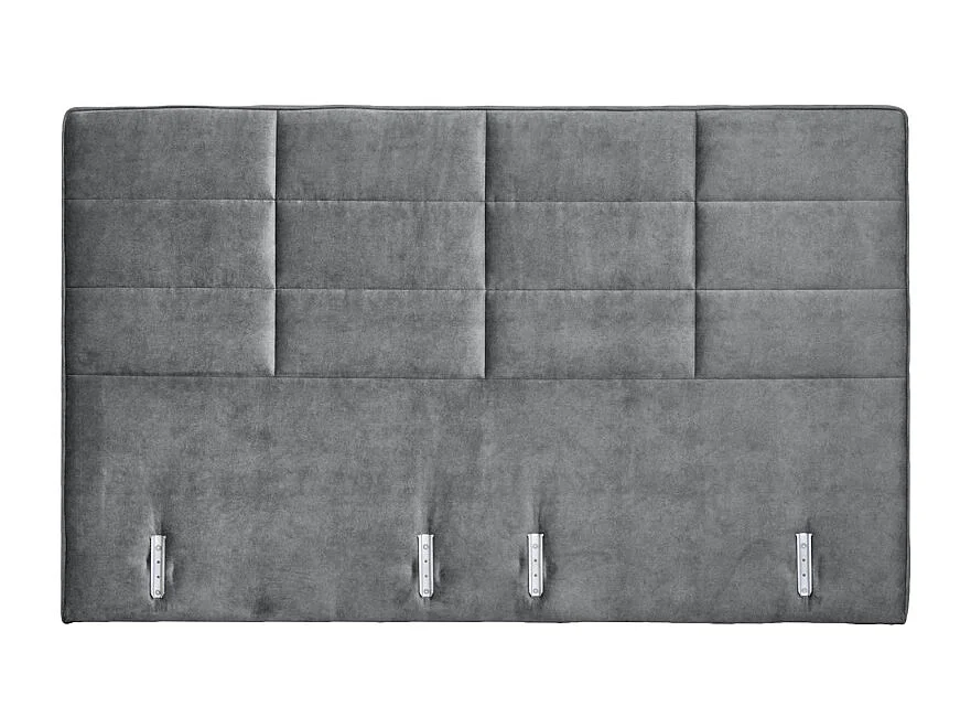 Tête de lit 180 cm rembourrée en tissu velours gris clair – BRANDON