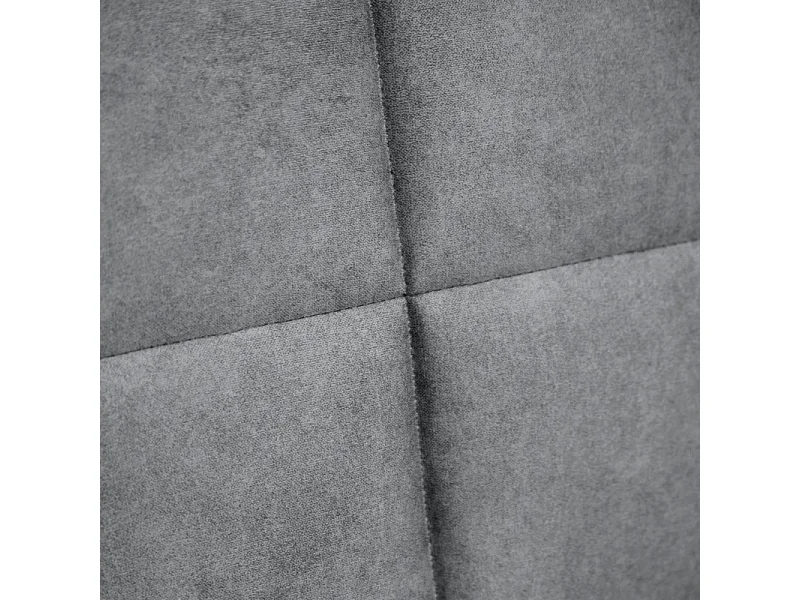 Tête de lit 180 cm rembourrée en tissu velours gris clair – BRANDON