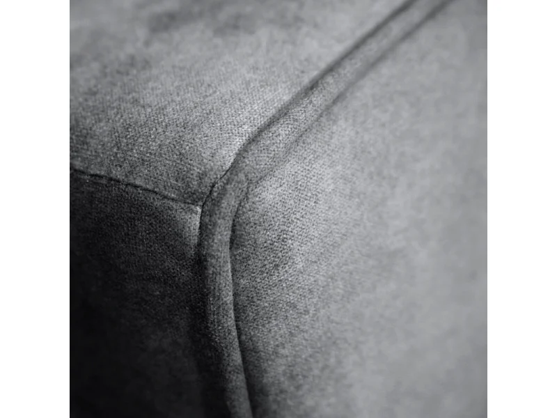 Tête de lit 180 cm rembourrée en tissu velours gris clair – BRANDON