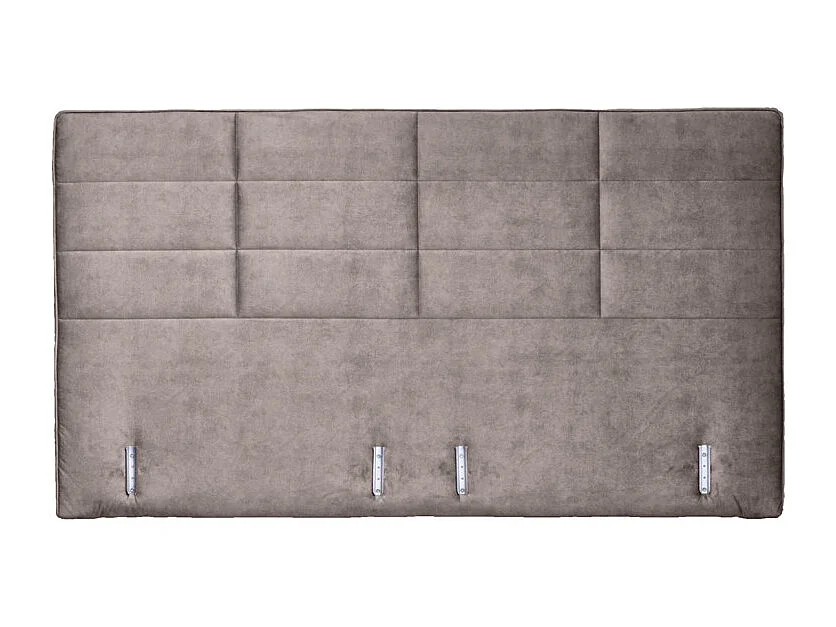 Tête de lit 160 cm rembourrée en tissu velours marron taupe – BRANDON