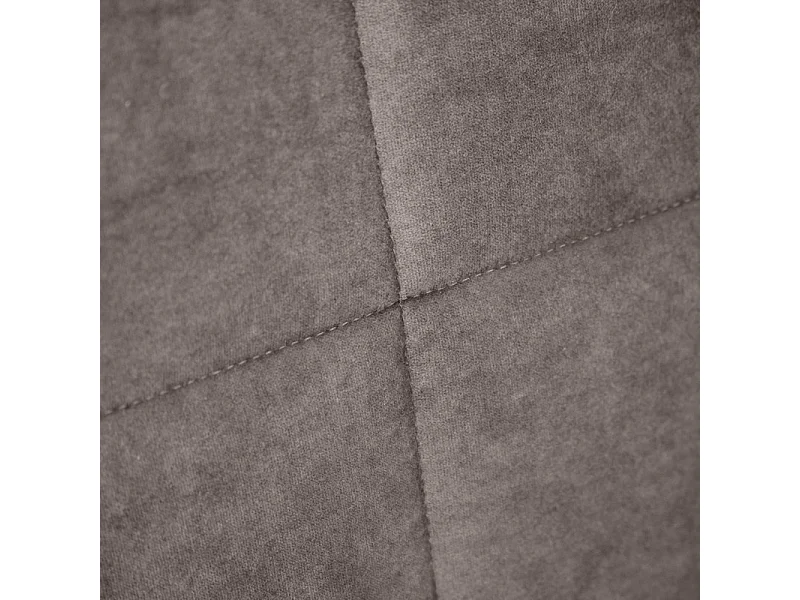 Tête de lit 160 cm rembourrée en tissu velours marron taupe – BRANDON