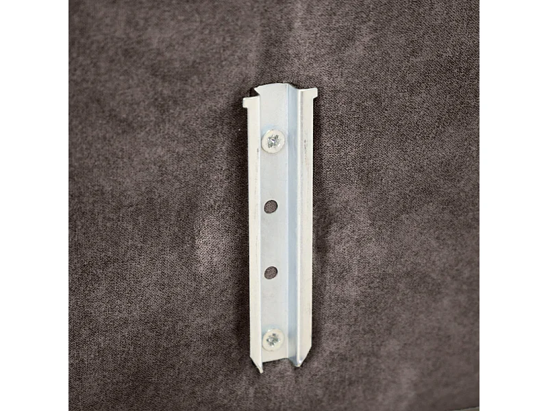 Tête de lit 160 cm rembourrée en tissu velours marron taupe – BRANDON