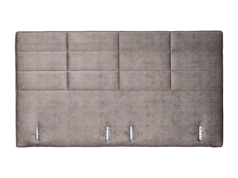 Tête de lit 160 cm rembourrée en tissu velours marron taupe – BRANDON