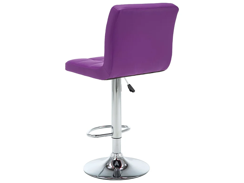 Tabourets de bar lot de 2 violet similicuir