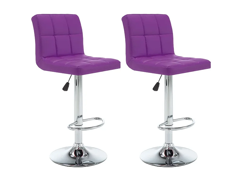 Bancos de bar 2 pcs couro artificial roxo