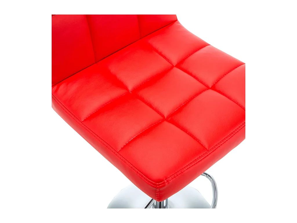 Barhocker 2 Stk. Rot Kunstleder