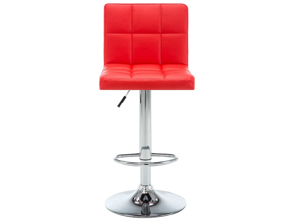 Barhocker 2 Stk. Rot Kunstleder
