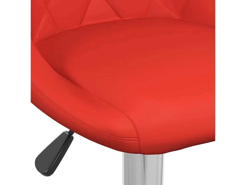 Tabourets de bar lot de 2 rouge similicuir