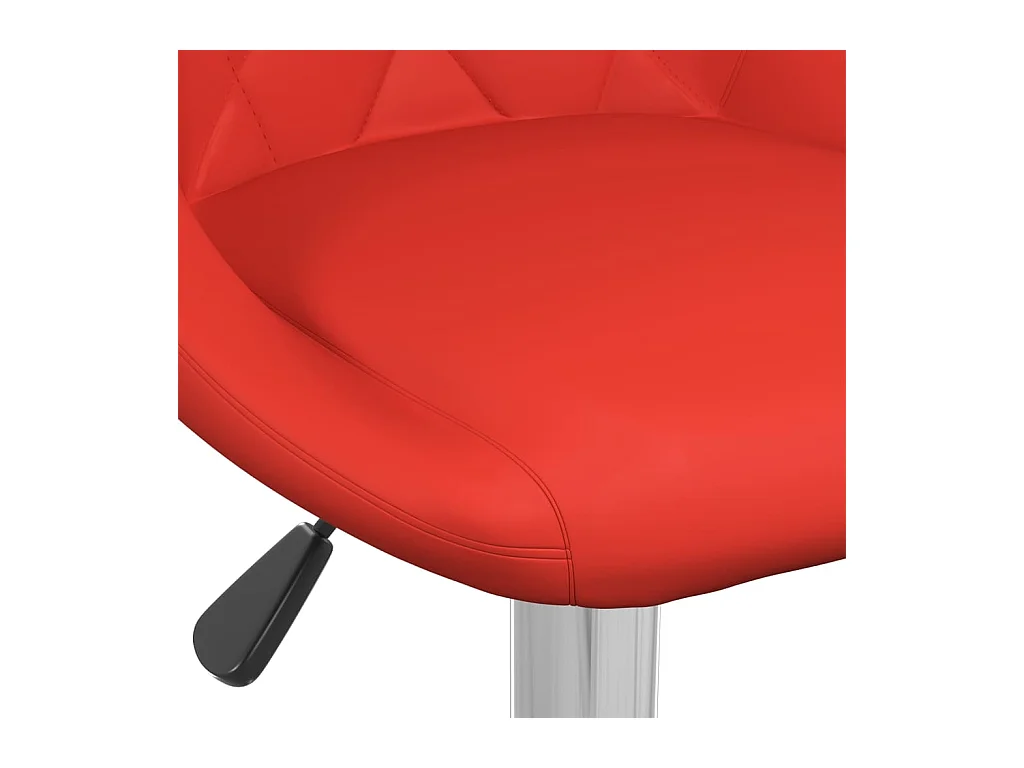 Barhocker 2 Stk. Rot Kunstleder