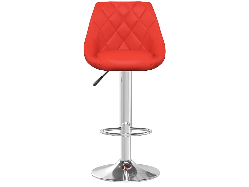 Tabourets de bar lot de 2 rouge similicuir