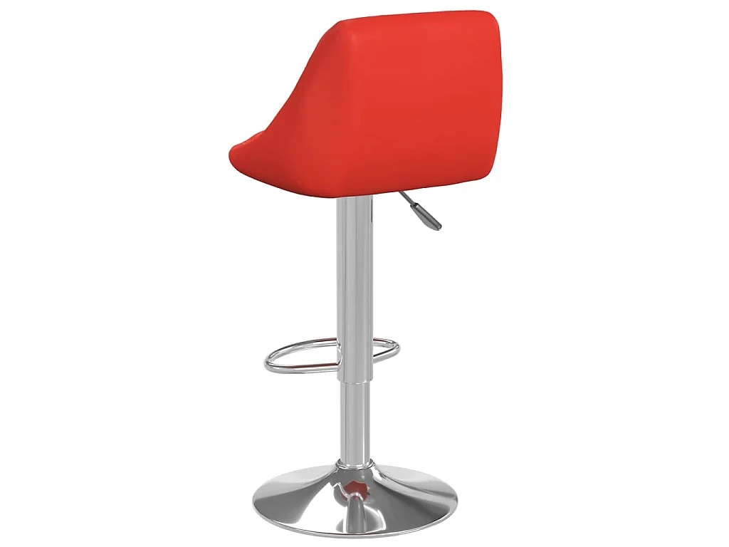 Tabourets de bar lot de 2 rouge similicuir