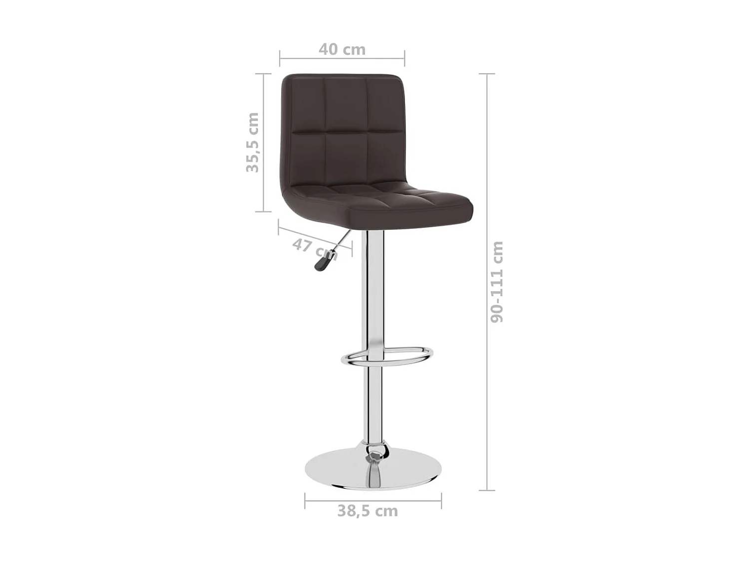 Tabouret de bar Marron Similicuir