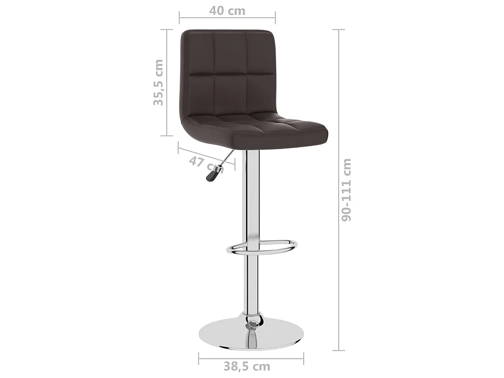 Tabouret de bar Marron Similicuir