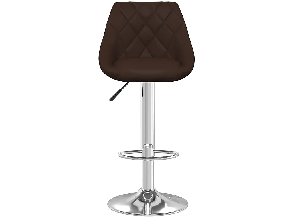Tabourets de bar lot de 2 marron similicuir