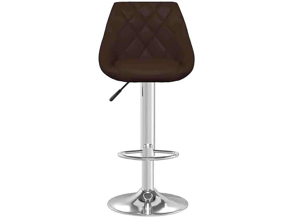 Tabourets de bar lot de 2 marron similicuir