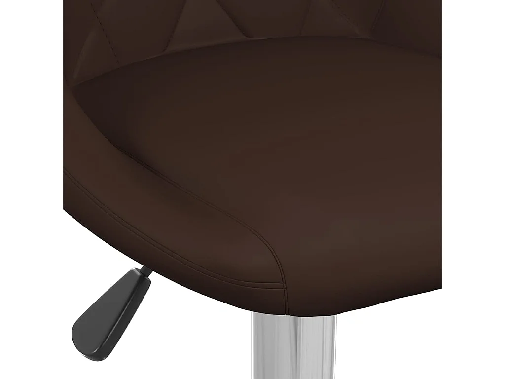 Tabourets de bar lot de 2 marron similicuir