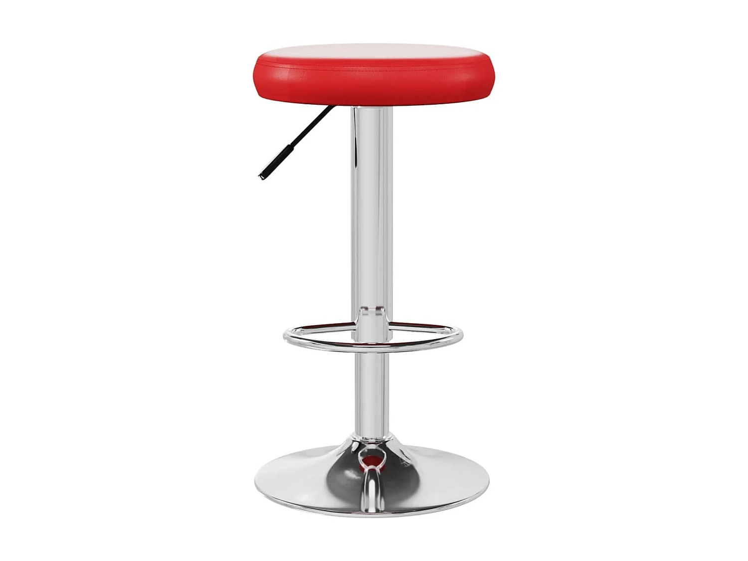 Tabourets de bar lot de 2 rouge similicuir