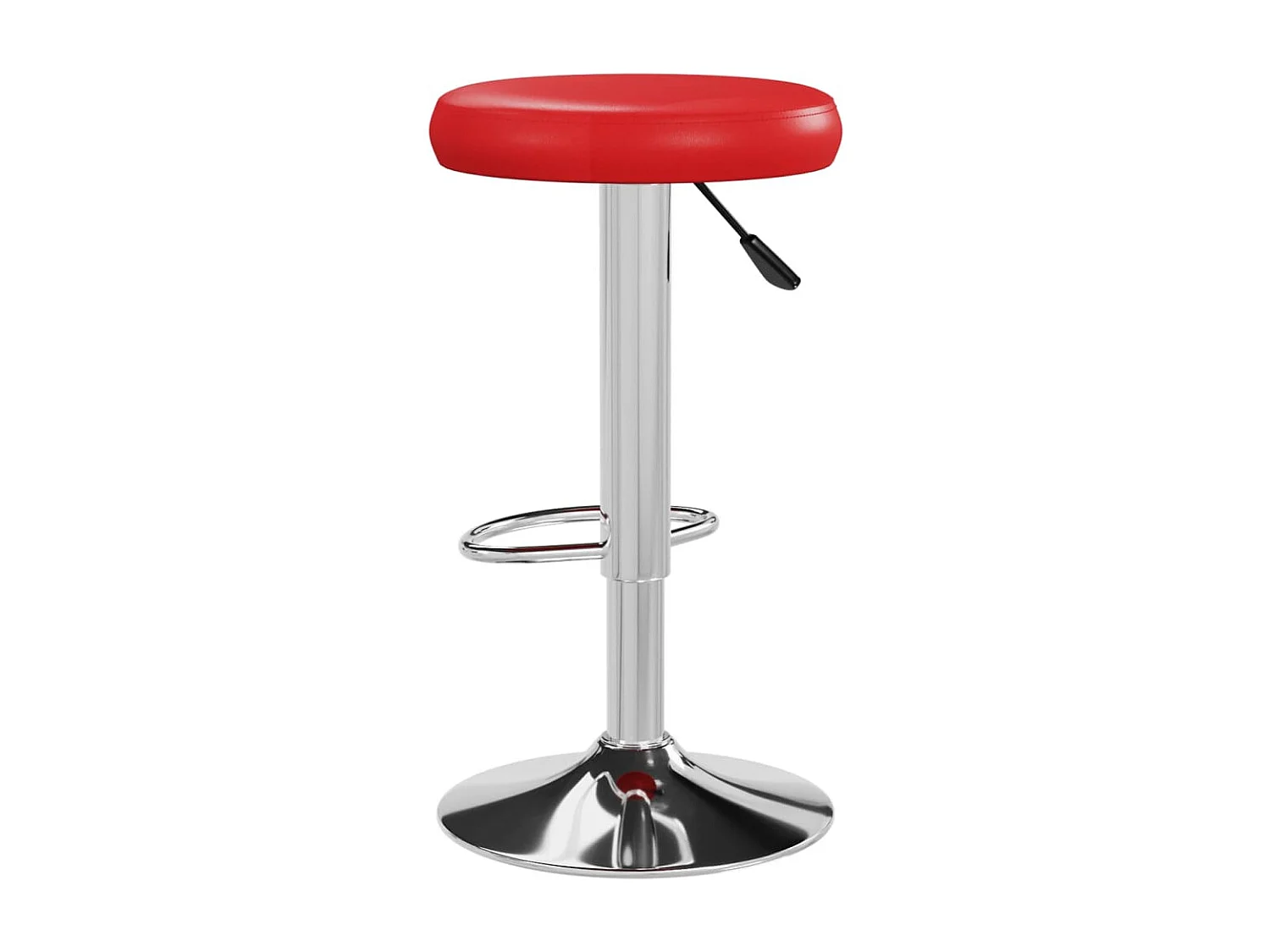 Tabourets de bar lot de 2 rouge similicuir