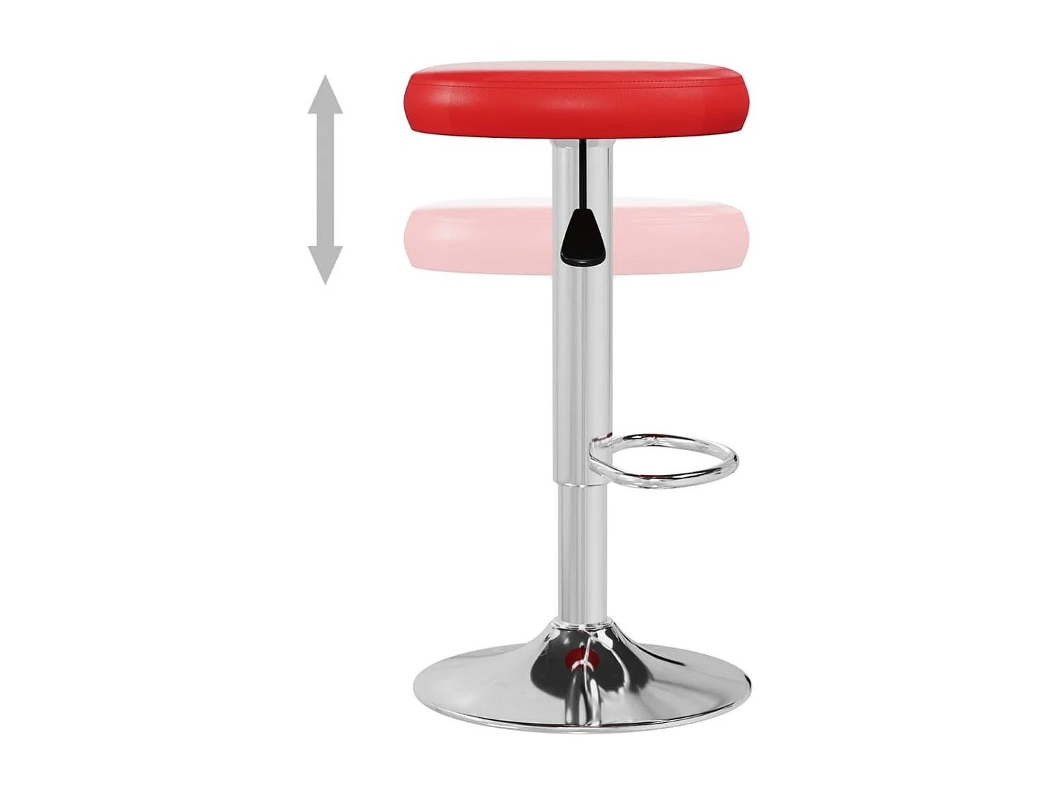 Barhocker 2 Stk. Rot Kunstleder