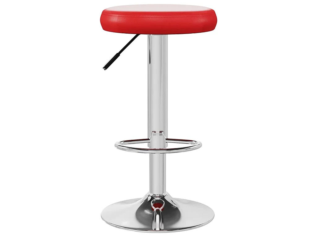 Tabourets de bar lot de 2 rouge similicuir